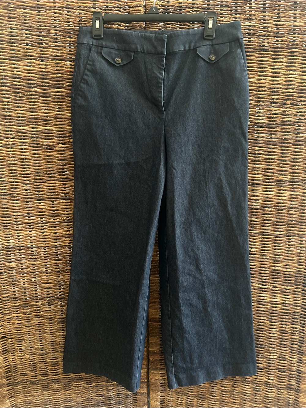 LOFT wide-leg denim trousers, size 8